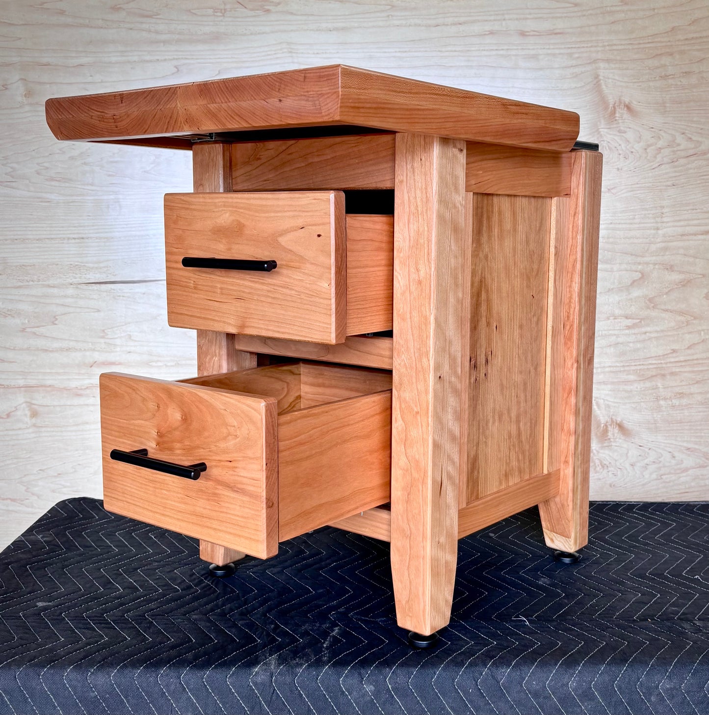 Cherry Side Tables - With Hidden Storage