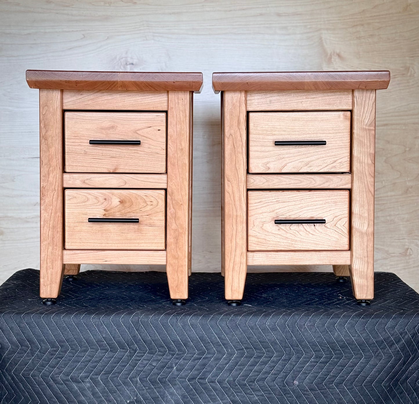 Cherry Side Tables - With Hidden Storage
