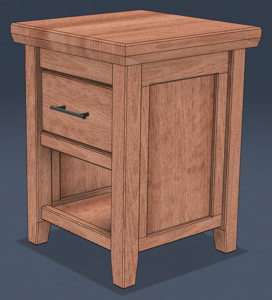 Cherry Side Tables - With Hidden Storage