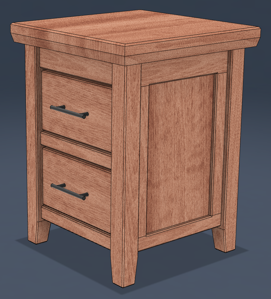 Cherry Side Tables - With Hidden Storage