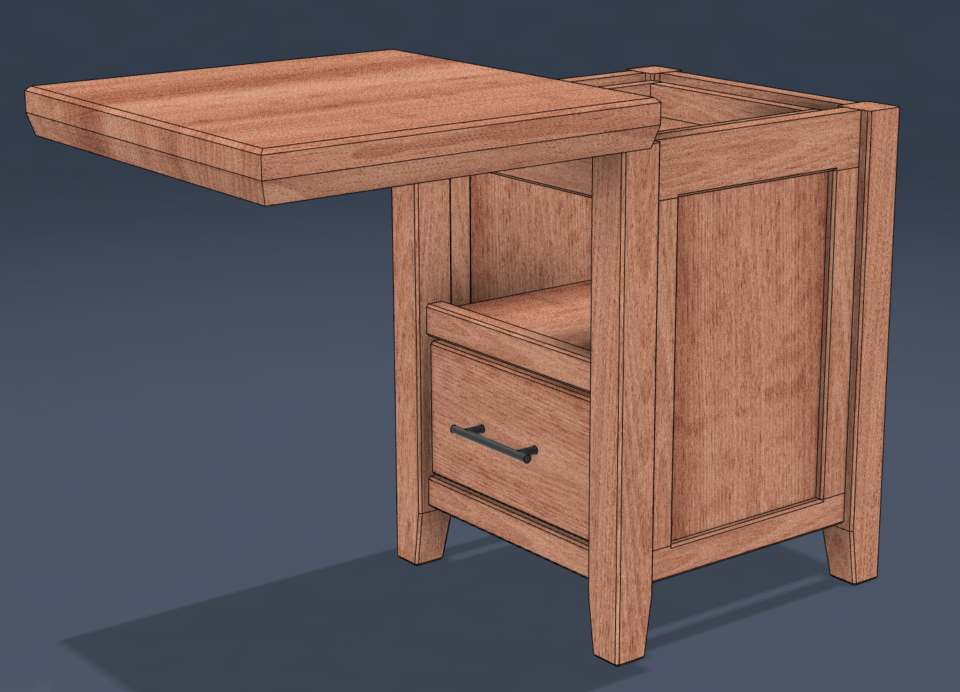 Cherry Side Tables - With Hidden Storage