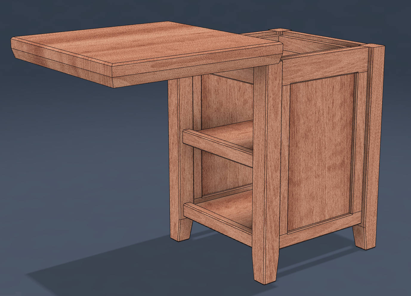 Cherry Side Tables - With Hidden Storage