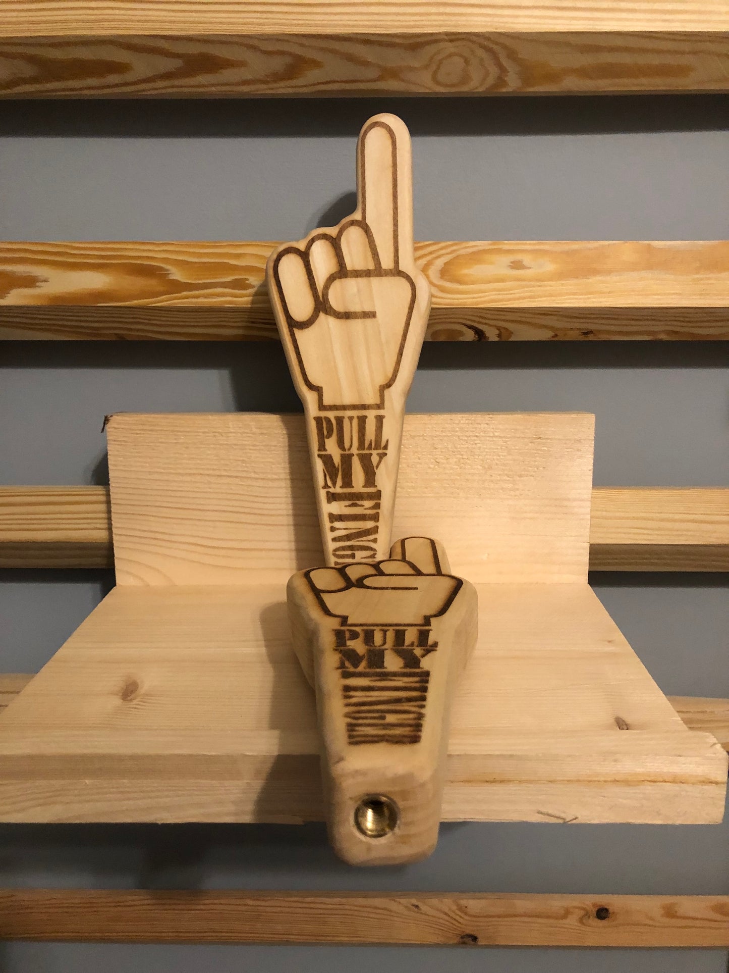 Pull my finger tap handle