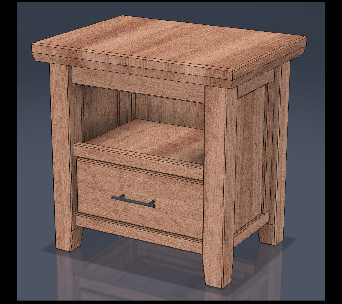 Cherry Side Tables - With Hidden Storage