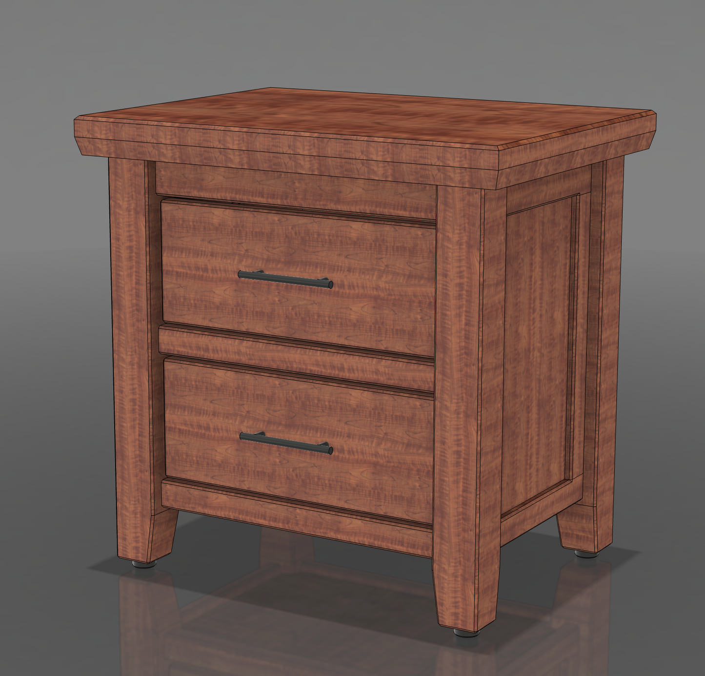 Cherry Side Tables - With Hidden Storage
