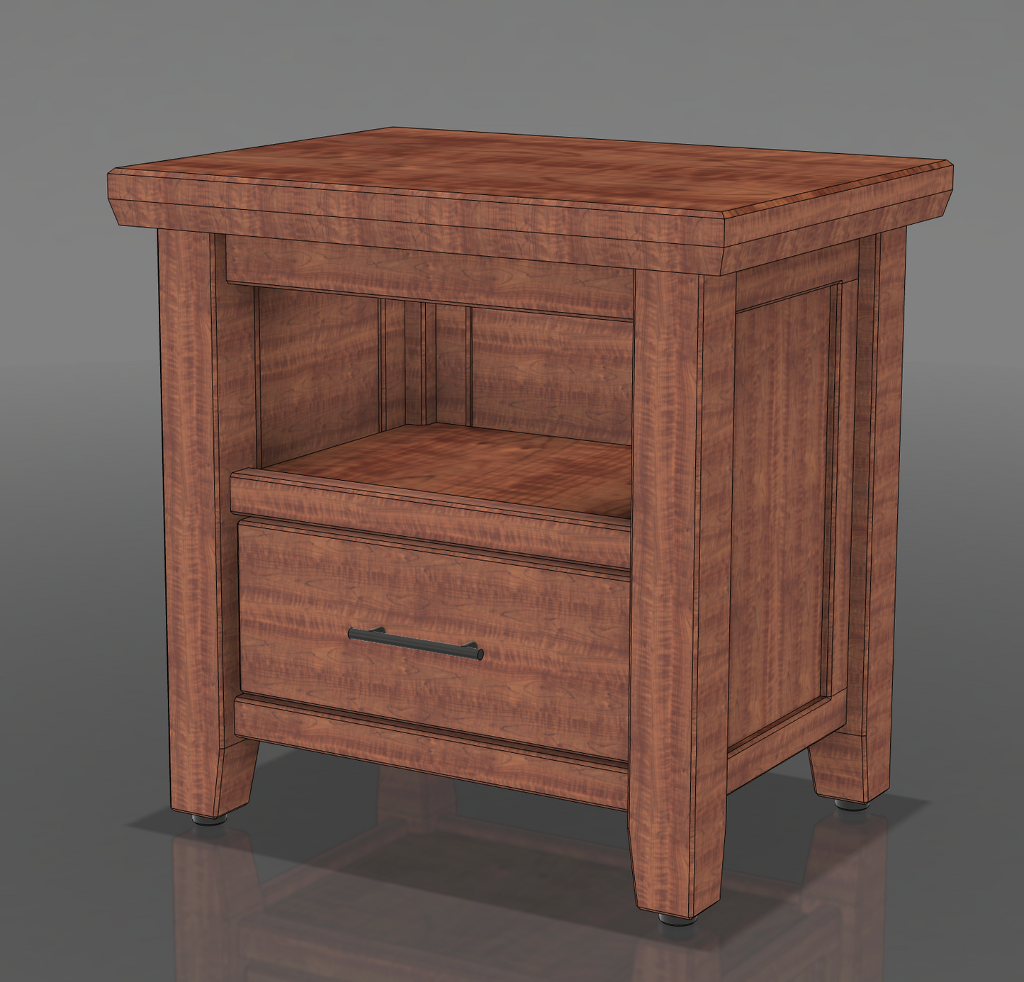 Cherry Side Tables - With Hidden Storage