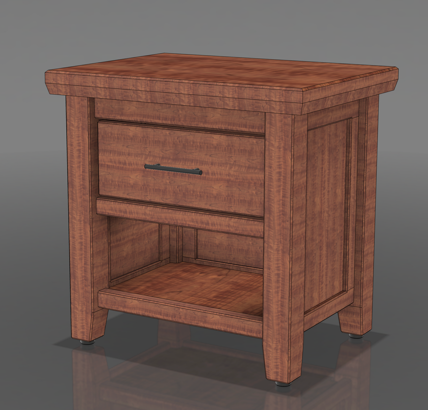 Cherry Side Tables - With Hidden Storage