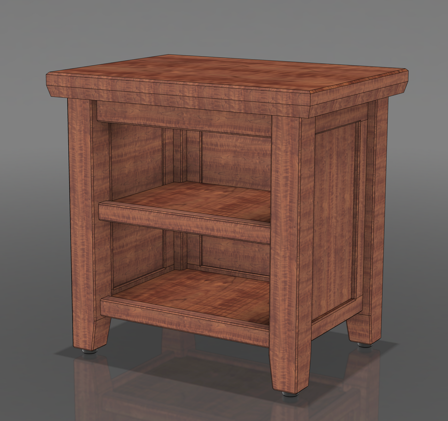 Cherry Side Tables - With Hidden Storage